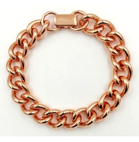 1 PC. 99.95% Pure Heavy Link Copper Bracelet For Men And Women 8.5" #CLB-100