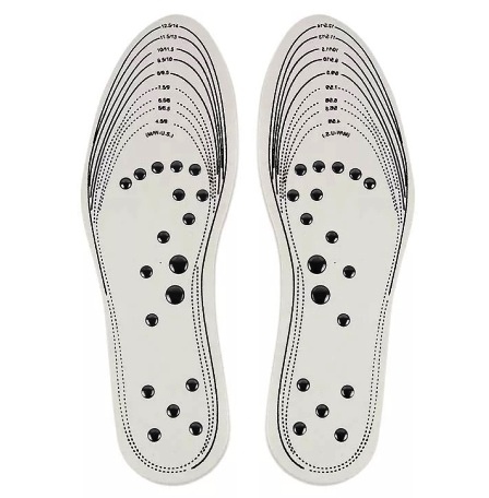 1 Pair White Magnetic Insoles  Magnetic Shoe Insoles (Adjustable Sizes) #INSO-102