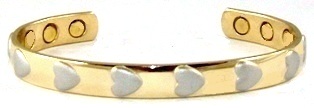 Mat Hearts Copper Cuff Magnetic Bangle Bracelet #MBG5033