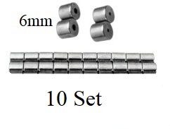 10 Sets 6x6mm Gunmetal Color Magnetic Clasps #MC5-10