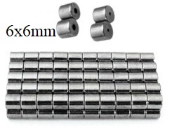 100 Sets 6x6mm Gunmetal Color Magnetic Clasps #MC-5
