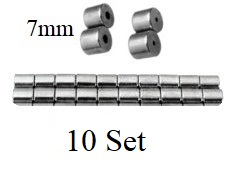 10 Sets 7x7mm Gunmetal Color Magnetic Clasps #MC7-10