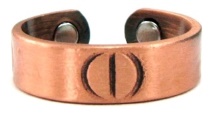 Button Solid Copper Magnetic Ring #MCR126