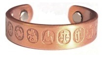 Zodiac Solid Copper Magnetic Ring #MCR151