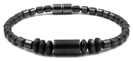 1 PC. (Magnetic) Slim Style Hematite Magnetic Bracelet #MHB119