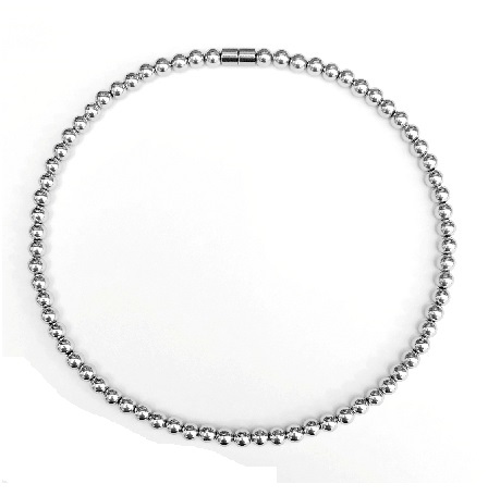 All 6mm Silver Magnetic Beads Magneti Magnetic Necklace #MN-00001