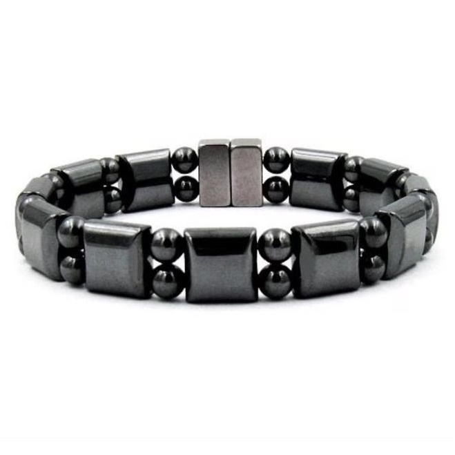Double Line Hematite Magnetic Bracelet for Couple Men and Women #MHB200