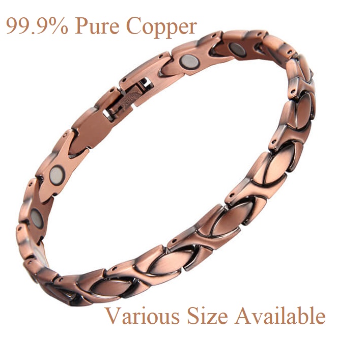 XOX Solid Copper Magnetic Bracelet Copper Bracelet with #CMB019